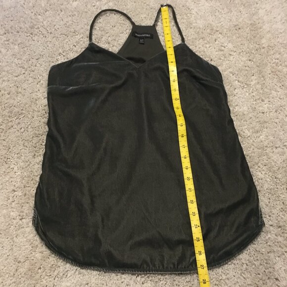 Velvety Banana Republic Dark Olive String Strap V-Neck Cami - Picture 16 of 16